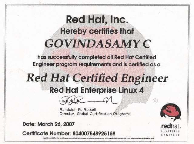 Red Hat Certified Engineer — RHEL 4