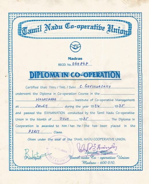 Diploma in Co-operation