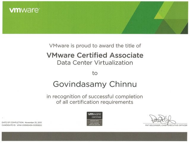 VMware Certified Associate — Data Center Virtualization
