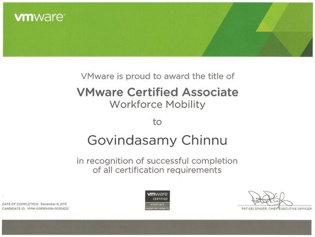 VMware Certified Associate — Workforce Mobility